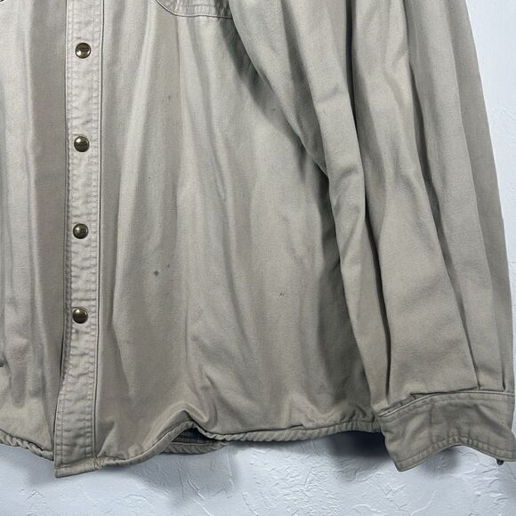 🔥🔥 Vintage CARHARTT Denim Blanket Lined Full Snap Jacket - Beige - XLT - EUC - Picture 3 of 15
